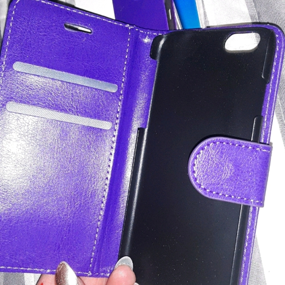 NWT Purple Iphone 6/6s Wallet phone case